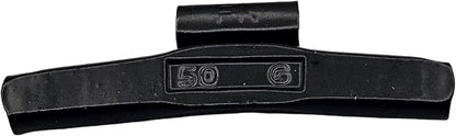 C-HORSE 100Pcs FN Series Clip on Wheel Weights Black Coated Assortment for Japanese Cars Hammer Type Rim Balancers, 35G, 40G, 50G, 60G, 25pcs for Each Size Fit for Steel Wheel (FN Style, 1.25-2)
