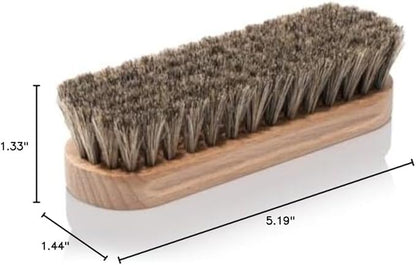 Renapur Premium Horsehair Brush - Super-Soft Bristles with Ergonomic Wooden Handle, Perfect for Polishing Leather & Cleaning Suede or Fabric Shoes/Boots.
