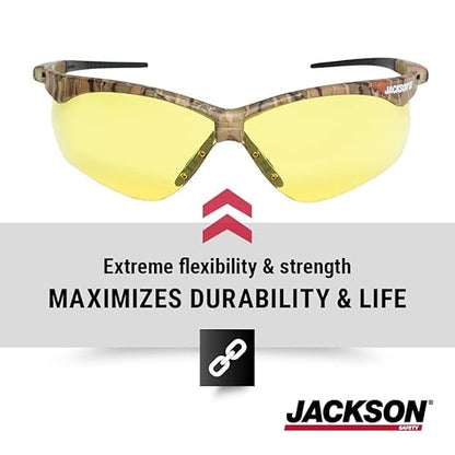 Jackson Safety SG Safety Glasses – Eye Protection for Men and Women – ANSI Z87.1 (Pack of 12)