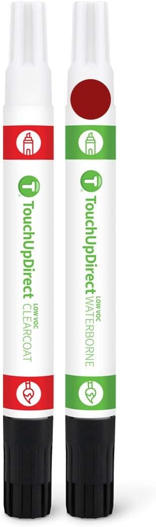 TouchUpDirect FL/M6758 Toreador Red Pearl Metallic Compatible with Ford Exact Match Touch Up Paint Combo - Essential Kit