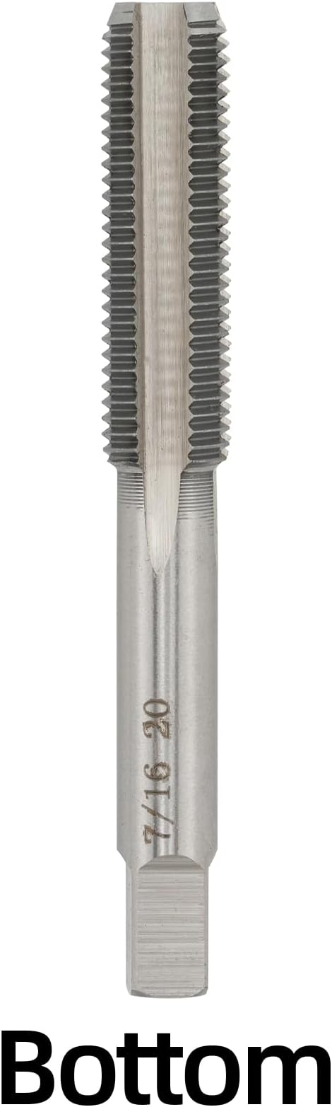 7/16"-20 UNF Hand Tap Right Hand, 7/16 x 20 Threading Hand Tap 3Pcs