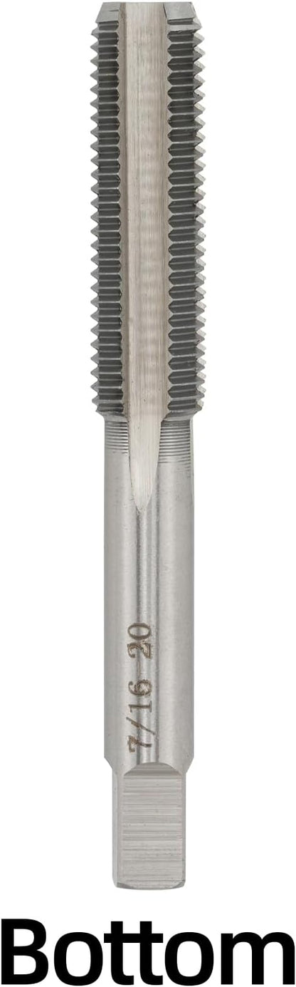 7/16"-20 UNF Hand Tap Right Hand, 7/16 x 20 Threading Hand Tap 3Pcs
