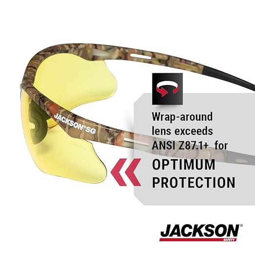 Jackson Safety SG Safety Glasses – Eye Protection for Men and Women – ANSI Z87.1 (Pack of 12)
