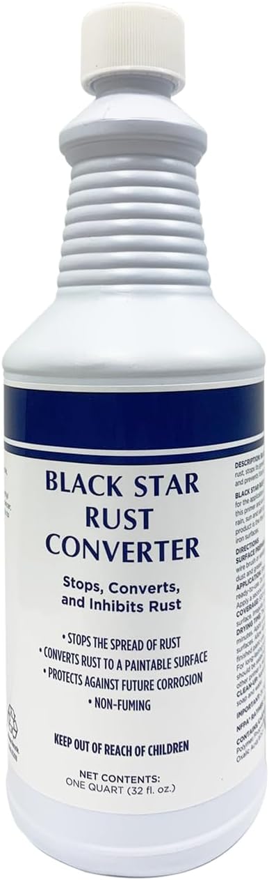 BLACK STAR Rust Converter - Converts Rust on Any Steel Surface (1 Quart)