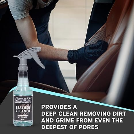 LANE'S Premium Leather Cleaner – Professional-Grade Formula for Car Seats, Deep Cleans & Conditions, Prevents Cracking & Fading, Safe for All Automotive Leather 16 oz