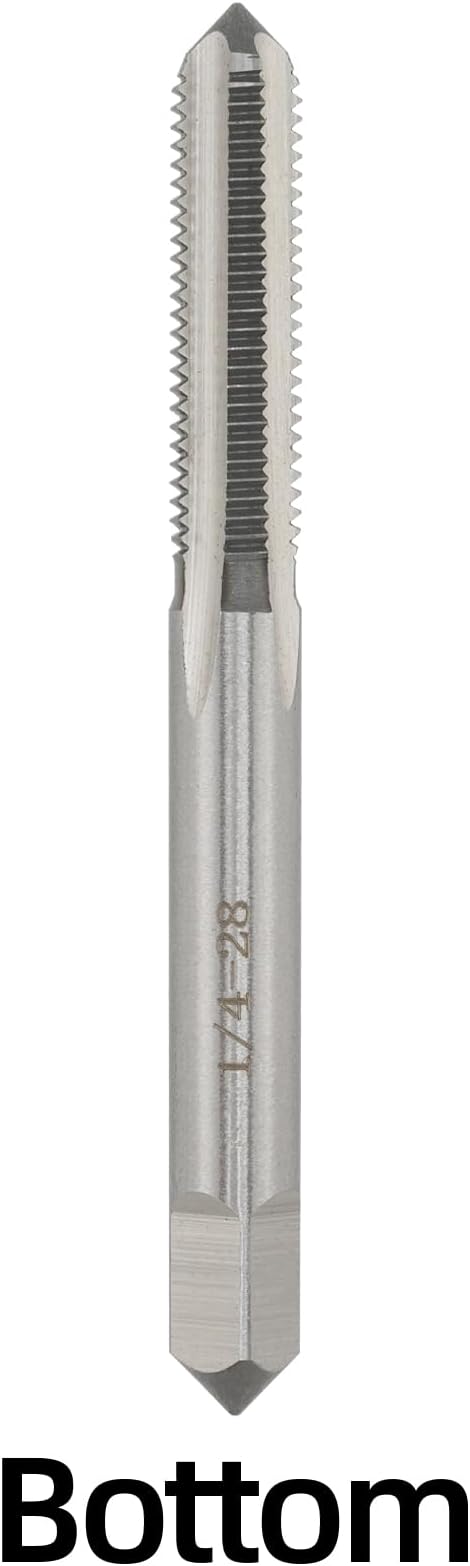 1/4"-28 UNF Hand Tap Right Hand, 1/4 x 28 Threading Hand Tap 3Pcs
