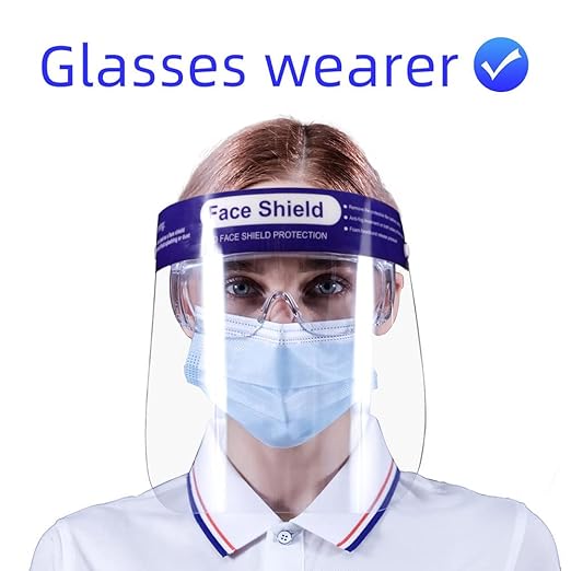 reusable face shield Full Face Anti-Fog face shields Wind&Dustproof Transparent adjustable face shield mask for adults【10 pcs】