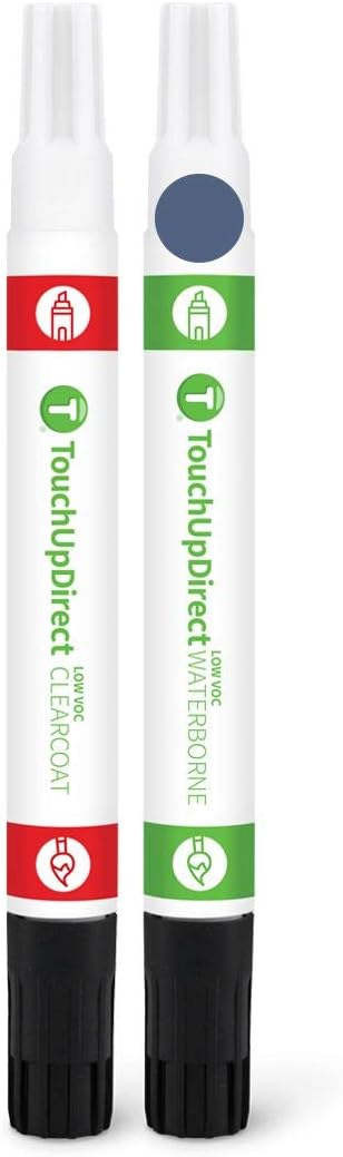 TouchUpDirect LD/M6763 Medium Wedgewood Metallic Compatible with Ford Exact Match Touch Up Paint Combo - Essential Kit
