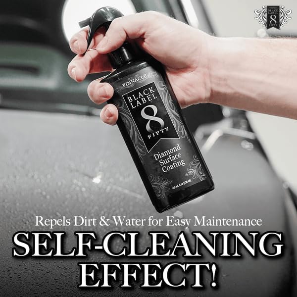 Pinnacle Black Label Diamond Surface Coating | Advanced Protective Formula for Lasting Shine | Hydrophobic & Durable Finish for Various Surfaces | PBL-400 | 8 oz