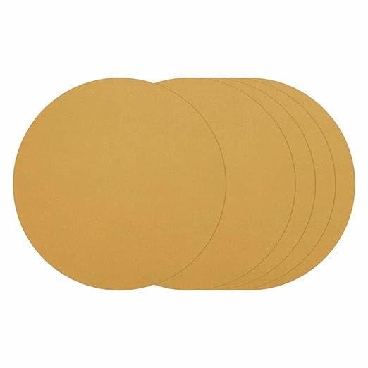 Kozelo 25 Pcs Sanding Discs 8-7/8 Inch 320 Grit Hook and Loop Random Orbital Sandpapers Suitable for Drywall Sander Wood Metal Furniture, Yellow