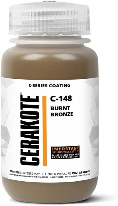 CERAKOTE® ( AIR CURE C-SERIES BURNT BRONZE [ 4oz ] C-148T Performance Ceramic Technology + Color on All- Metals, Polymers + More