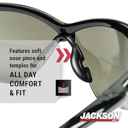 Jackson Safety SG Safety Glasses – Eye Protection for Men and Women – ANSI Z87.1 (Pack of 12)