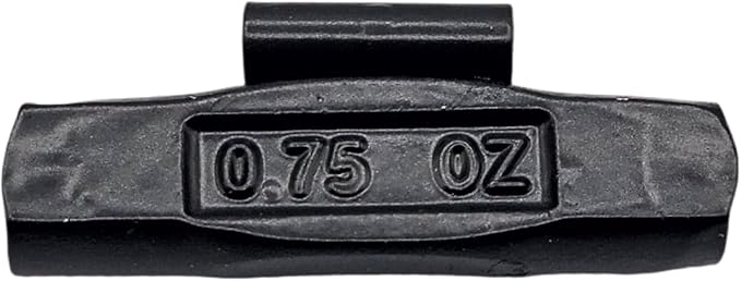 C-HORSE 100Pcs P Series Clip on Wheel Weights Black Coated Assortment for Hammer Type Rim Balancers, 0.25oz, 0.50oz, 0.75oz, 1.0oz, 25pcs for Each Size Fit for Steel Wheel (P Style, 0.25-1)