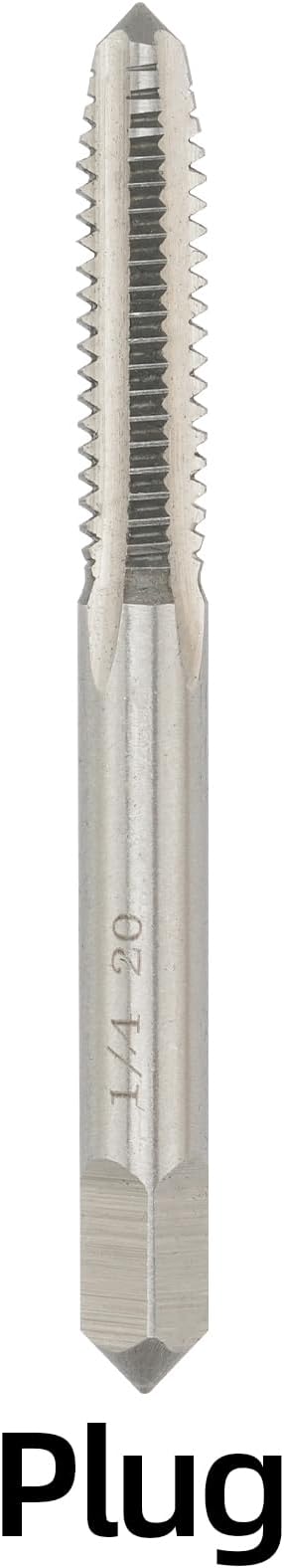 1/4"-20 UNC Hand Tap Right Hand, 1/4 x 20 Threading Hand Tap 3Pcs