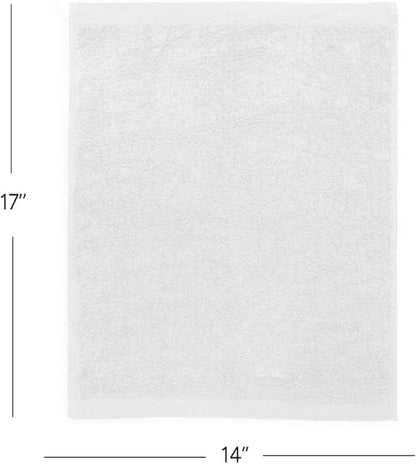 Avalon Towels Terry Bar Mop Towels (Value Pack of 60) Size 14"x17" – Absorbent and Durable, Multipurpose Cleaning Rags, Cotton Cleaning Cloths, Terry Cloth Rags, Reusable Shop Rag (White)