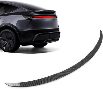 SHINELINERS Rear Spoiler for Tesla Model Y Juniper (Standard/Premium/Performance) 2025-2026, Carbon Fiber Pattern Trunk Wing, No-Drill Installation