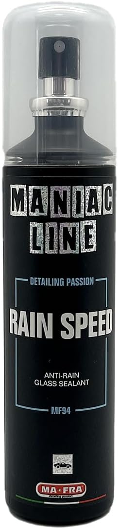 MANIAC LINE MAFRA Car Detailing Line, RainSpeed, Ideal for Windshield Cleaning, 3.4 oz, Facilitates Water Flow, Improves Visibility During Driving