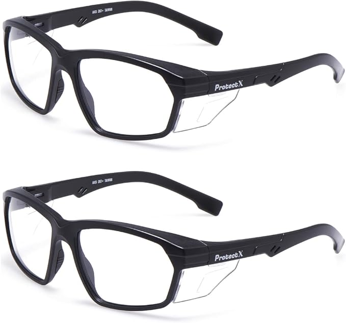 ProtectX Classic Safety Glasses, Anti-Fog Scratch Resistant Lenses, Protective Eyewear for Work, Indoor/Outdoor, ANSI Z87.1