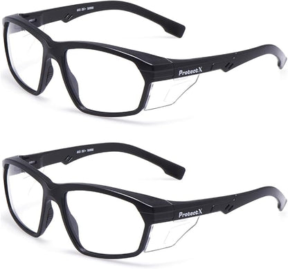 ProtectX Classic Safety Glasses, Anti-Fog Scratch Resistant Lenses, Protective Eyewear for Work, Indoor/Outdoor, ANSI Z87.1