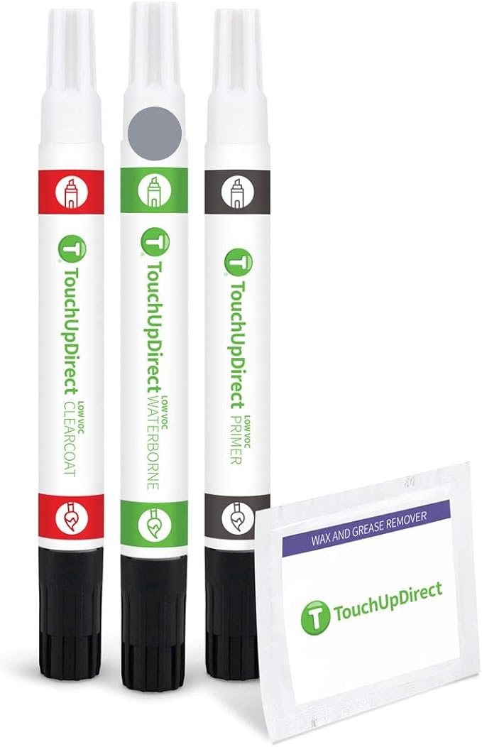 TouchUpDirect TB Lithium Gray Compatible with Ford Exact Match Touch Up Paint Combo - Preferred Kit