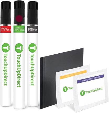 TouchUpDirect FQ Bordeaux Reserve Metallic Compatible with Ford Exact Match Touch Up Paint Brush - Platinum Kit