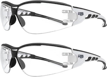 HTS HUNTERSKY Super Flexible Lightweight Anti Fog Wrap-Around U6 Clear Shooting Safety Glasses with ANSI Z87.1 Scratch Resist