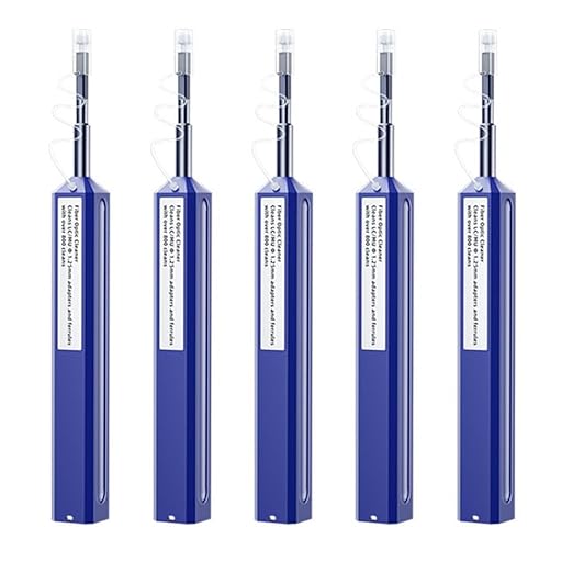 Zenithra Fiber Optic Cleaner,5PCS Fiber Optic Cleaning Pen 1.25mm Ferrules LC/MU FTTH Connector Cleaning Tools with 800+ Times
