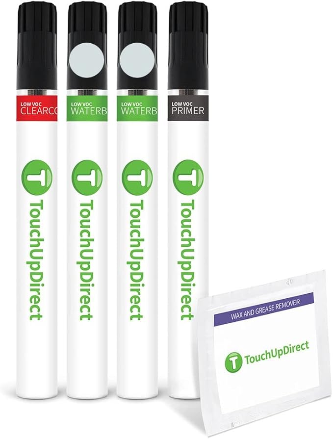 TouchUpDirect 089 Wind Chill Pearl Compatible with Toyota Exact Match Touch Up Paint Brush - Preferred Kit
