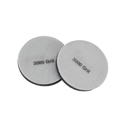 Maxshine 3" Universal 2-Pack Orange Peel Remover Velvet Polishing Pads – 3000 Grit (80mm) – Hook & Loop for Polisher Plate – Professional Paint Refining & Detailing Pad