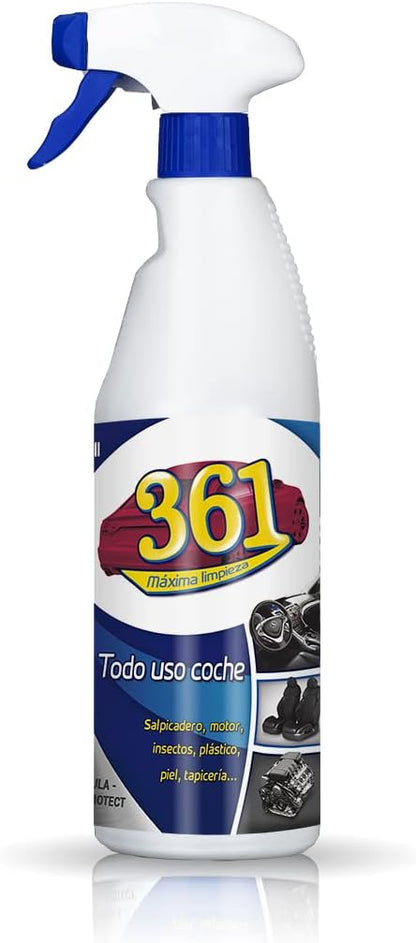 Sisbrill 361 Multi Purpose Car Interior Cleaner Spray - Stain Remover Seat Cleaner, Upholstery, Dashboard, Leather - Car Cleaning Supplies Interior and Exterior - 25 fl oz