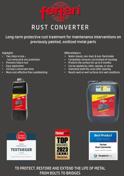 Fertan 22620 Rust Converter, 1 L