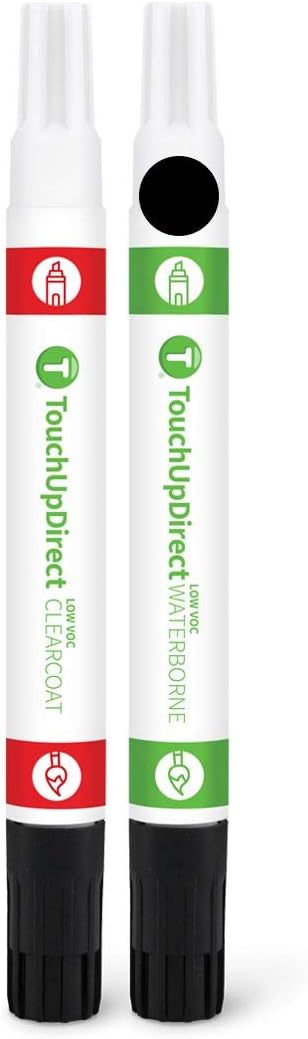 TouchUpDirect 218 Attitude/Midnight Black Metallic Compatible with Toyota Exact Match Touch Up Paint Combo - Essential Kit