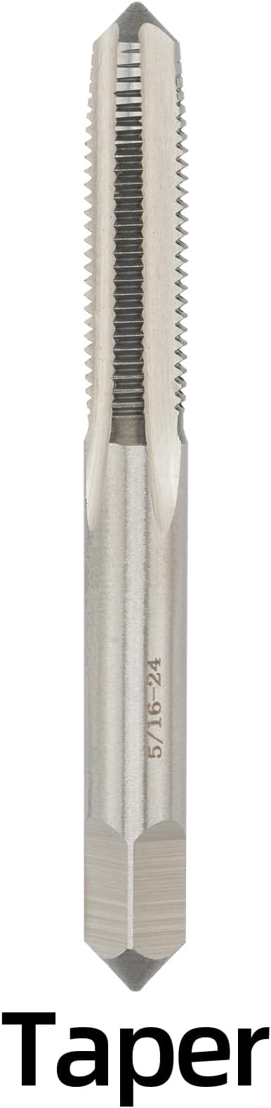 5/16"-24 UNF Hand Tap Right Hand, 5/16 x 24 Threading Hand Tap 3Pcs