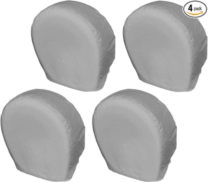 Explore Land Tire Covers 4 Pack - Tough Wheel Protector for Truck, SUV, Trailer, Camper, RV Universal Fits Tire Diameters 23-25.75 inches, Charcoal