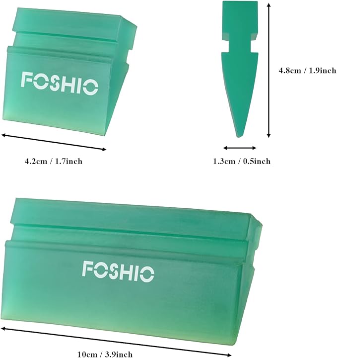 FOSHIO Green Mini Squeegee Window Film Tools,Rubber Squeegee Water Blade Decal Wrap Applicator Car Home Tint