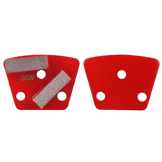 3PCS Trapezoid Diamond Floor Grinding Pads Discs Grit #30 for Floor Grinder 2-Tooth Long Strip Tooth