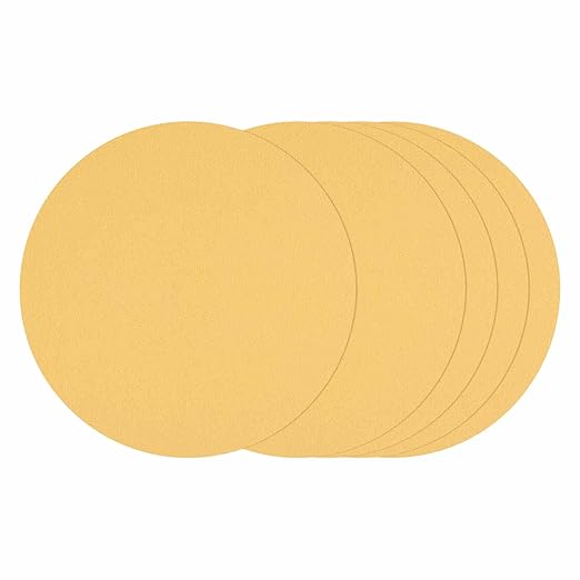 Kozelo 10 Pcs Sanding Discs 8-7/8 Inch 60 Grit Hook and Loop Random Orbital Sandpapers Suitable for Drywall Sander Wood Metal Furniture, Yellow