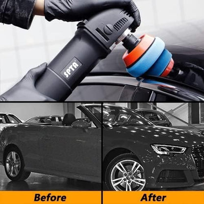 SPTA 29pcs Drill Buffing Pad Detail Polishing Pad Mix Size Kit with 5/8-11 Thread Backing pad & Adapters for Car Sanding, Polishing, Waxing (29Pcs Mini Polishing Pad Set1)