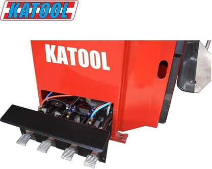 KATOOL 2.0HP Tire Changer and Balancer Machine Combo with Bead Blaster and Double Assist Arm, Outside Clamp Rim 14"-24", Tire Machine Wheel Balancer, KT-T830W+KT-B750, Red