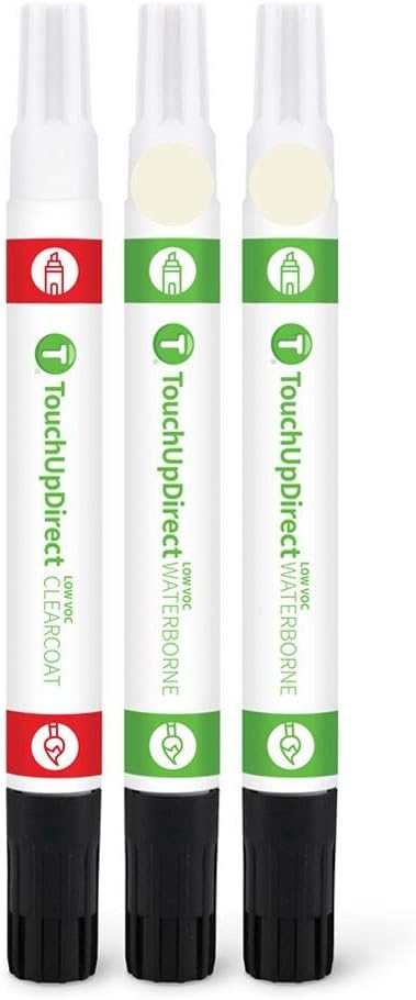 TouchUpDirect 070 Blizzard Pearl Tricoat Compatible with Toyota Exact Match Touch Up Paint Combo - Essential Kit