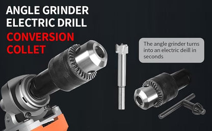 Kofdvdz 5/8-11 Angle grinding machine special conversion chuck, 1.5-10mm diameter metal drill chuck with fixed converter and quick replacement, stable use, can replace electric drill holes