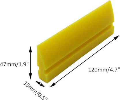 BokWin 4Pcs Soft Rubber Squeegee Blade for Car Vinyl Wrapping, Window Tint Film Installation, Car Decal Tool, Home Glass/Mirror/Window Cleaning as Water Blade Black and Yellow