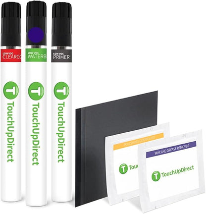 TouchUpDirect E1 Blue Ember Metallic Compatible with Ford Exact Match Touch Up Paint Brush - Platinum Kit