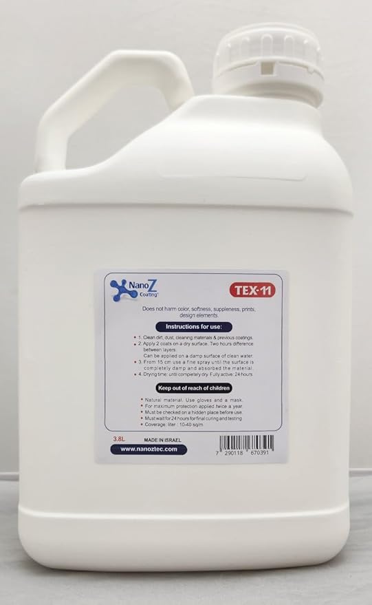 Nano Leather and Suede Hydrophobic Spray, Water and Stain Repellent, Waterproofing for Boots, Car Seats, Furniture, Jackets, Shoes, Bags and More (Gallon)