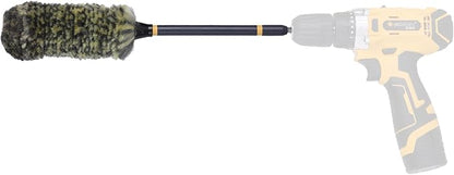 Mr. Detroit - 2pc Car Wash Kit Drill Wheel Brush and High-Performance Cleaner, 16oz Wheel & Tire Cleaner, Scratch-Free Brush w/Durable Soft Bristles, Easily Clean Narrow Spaces (CL-2DH054)