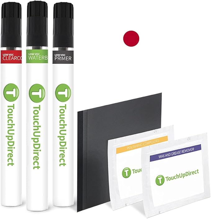 TouchUpDirect EA Hot Pepper Red Metallic Compatible with Ford Exact Match Touch Up Paint Brush - Platinum Kit