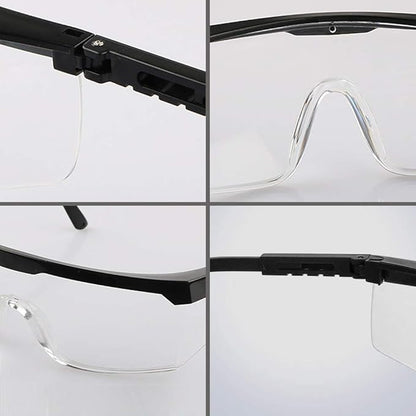 Safety Glasses, 5PCS Adjustable Wide-Vision Protective Glasses, Lightweight Fog-Proof Safety Goggles