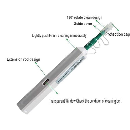 Fiber Optic Connector Cleaning Pen,Fiber Optic Cleaner Pen for 2.5mm Ferrules SC,FC,ST,SC/APC and FC/APC,800+ Clean Times