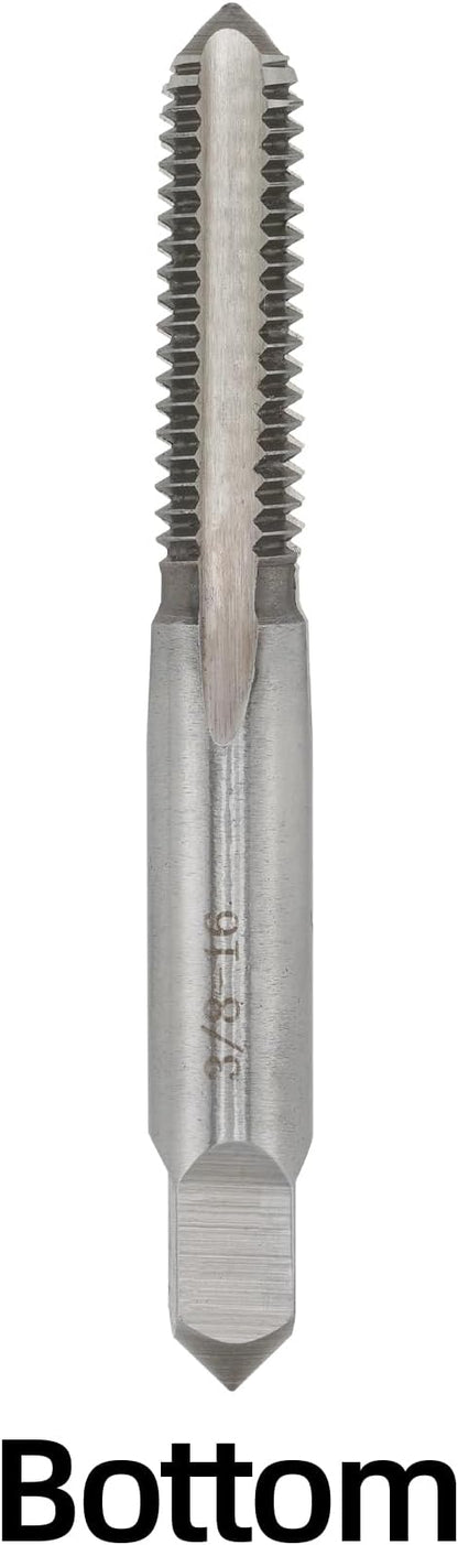 3/8"-16 UNC Hand Tap Right Hand, 3/8 x 16 Threading Hand Tap 3Pcs