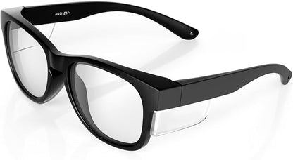 MORK&SUKY Safety Glasses with Side Shields，ANSI Z87.1 Certified Protective Eyewear for Work & Outdoor Use.